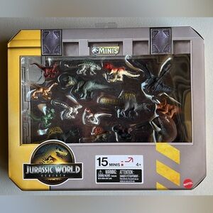 Jurassic World Rebirth Minis 15 Mini Figure Box Set Mattel NEW Sealed